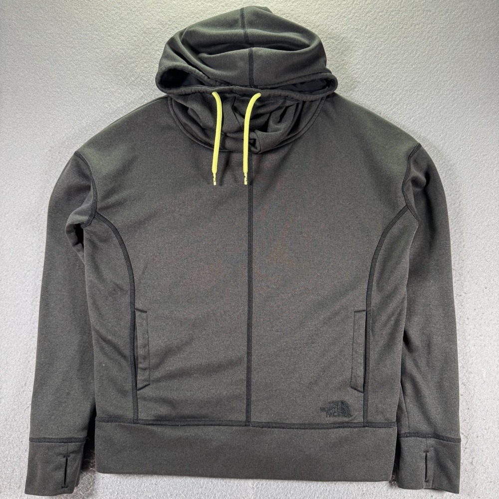The North Face Cowl Neck Hoodie Sweatshirt Womens Large Gray Comfort Classic